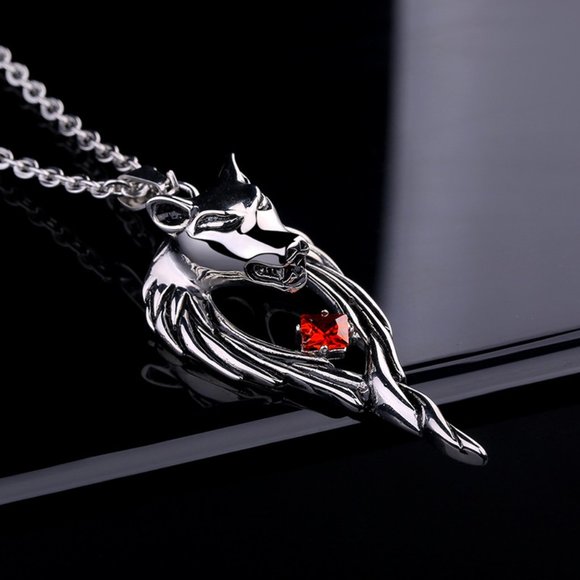 ❤️Retro domineering crystal wolf head pendant necklace for women/men, N90201P159 - Picture 4 of 7